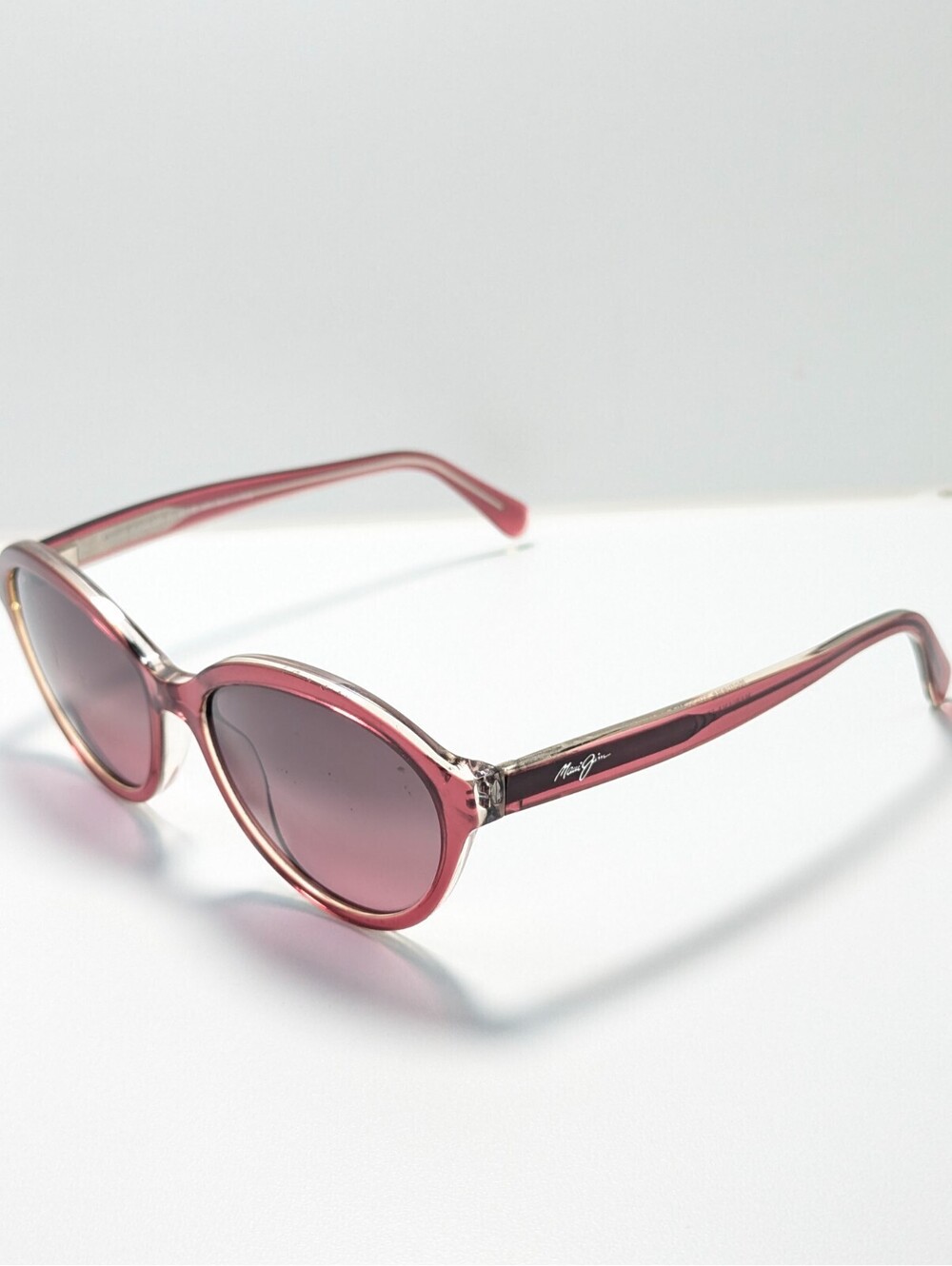 Maui Jim MJ828-520 Mariana Pink Gradient Red Rose Oval Sunglasses 55-18-140 - Picture 3 of 9